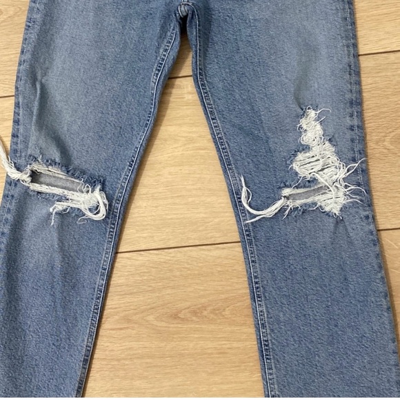 AGOLDE Wilde Ripped Straight Leg Whiplash Jeans 25 - Picture 5 of 9